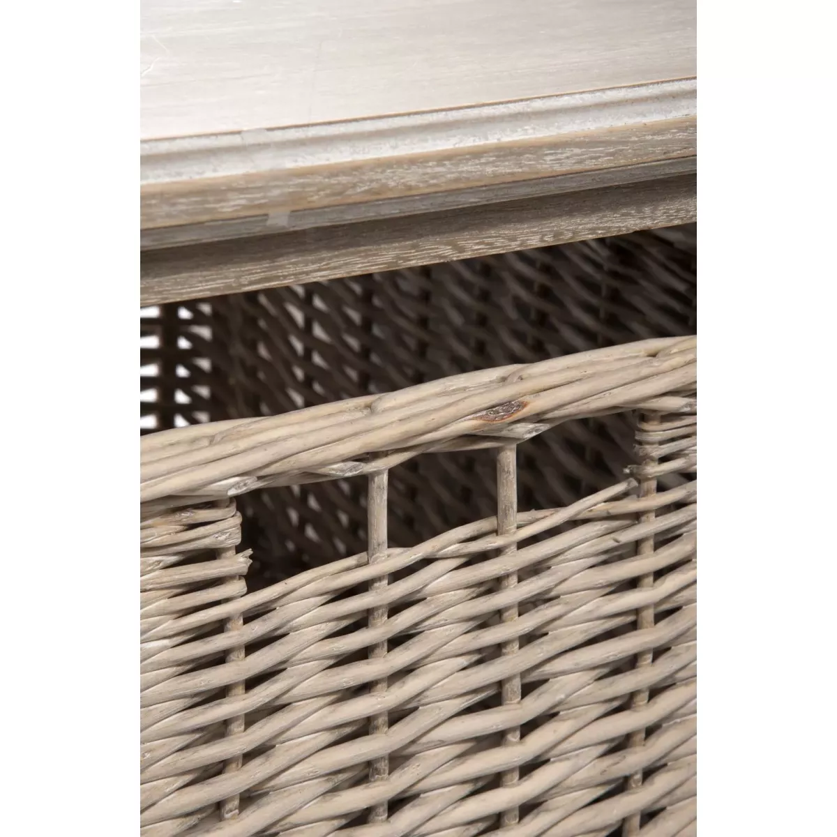 Table basse Colonial avec rangement 120x69