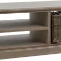 Table basse Colonial avec rangement 120x69