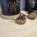 Oiseau Or Sulfure en pate de verre 10x6