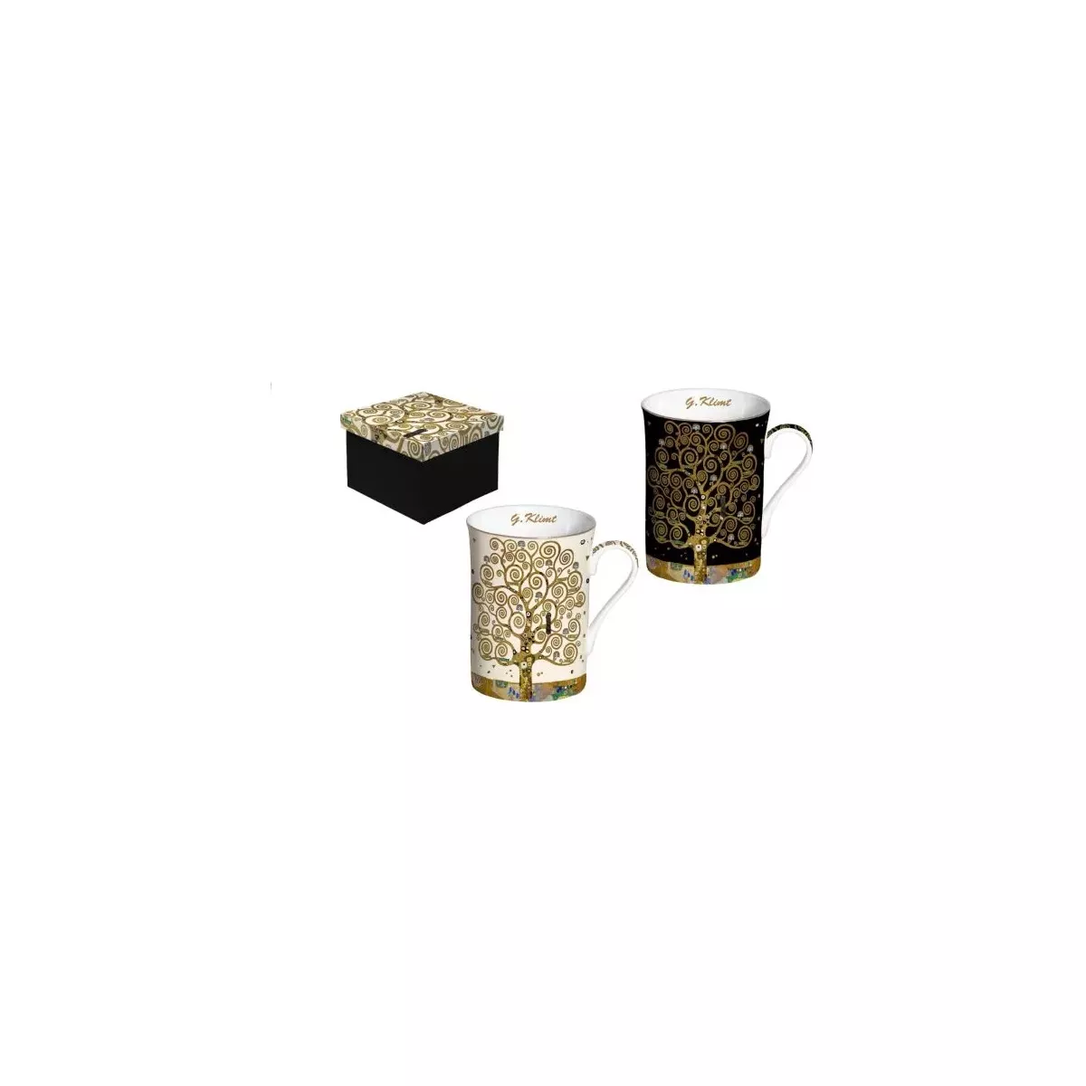 Coffret 2 Mug 300 ml Arbre de Vie Klimt