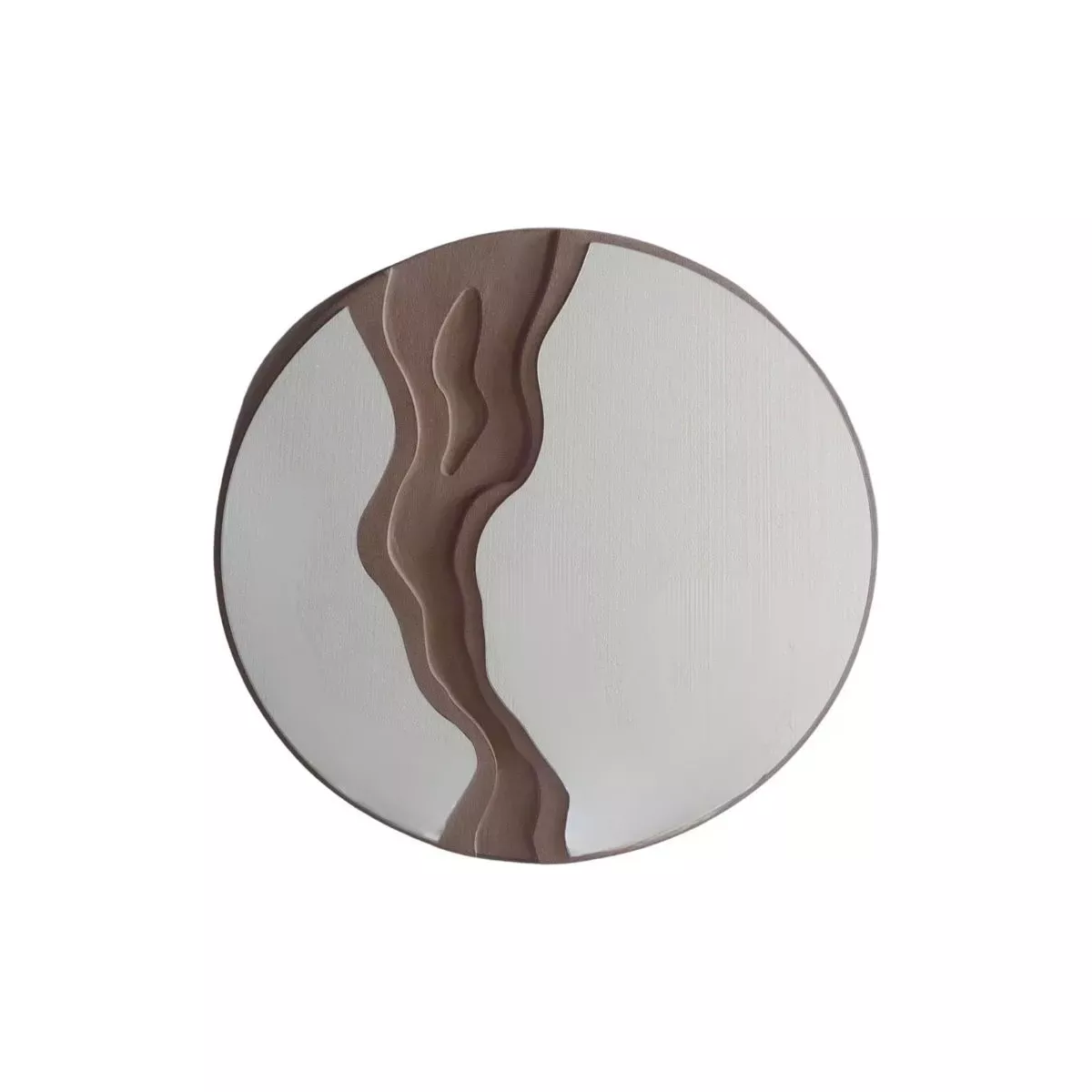 Miroir Incrustation Effet Bois 60cm