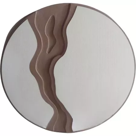 Miroir avec incrustation bois 60cm