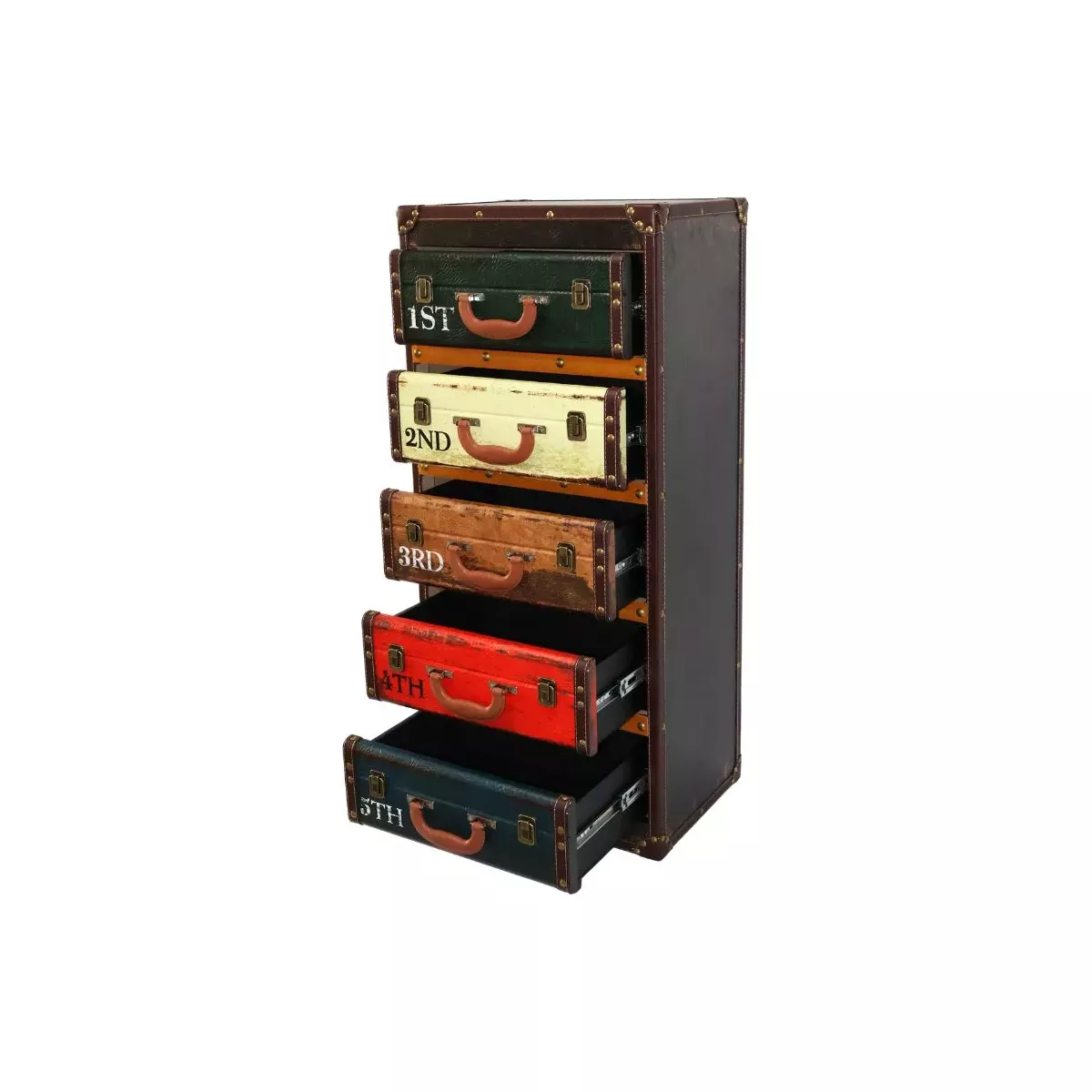 Meuble Valise 5 Tiroirs