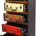 Meuble Valise 5 Tiroirs