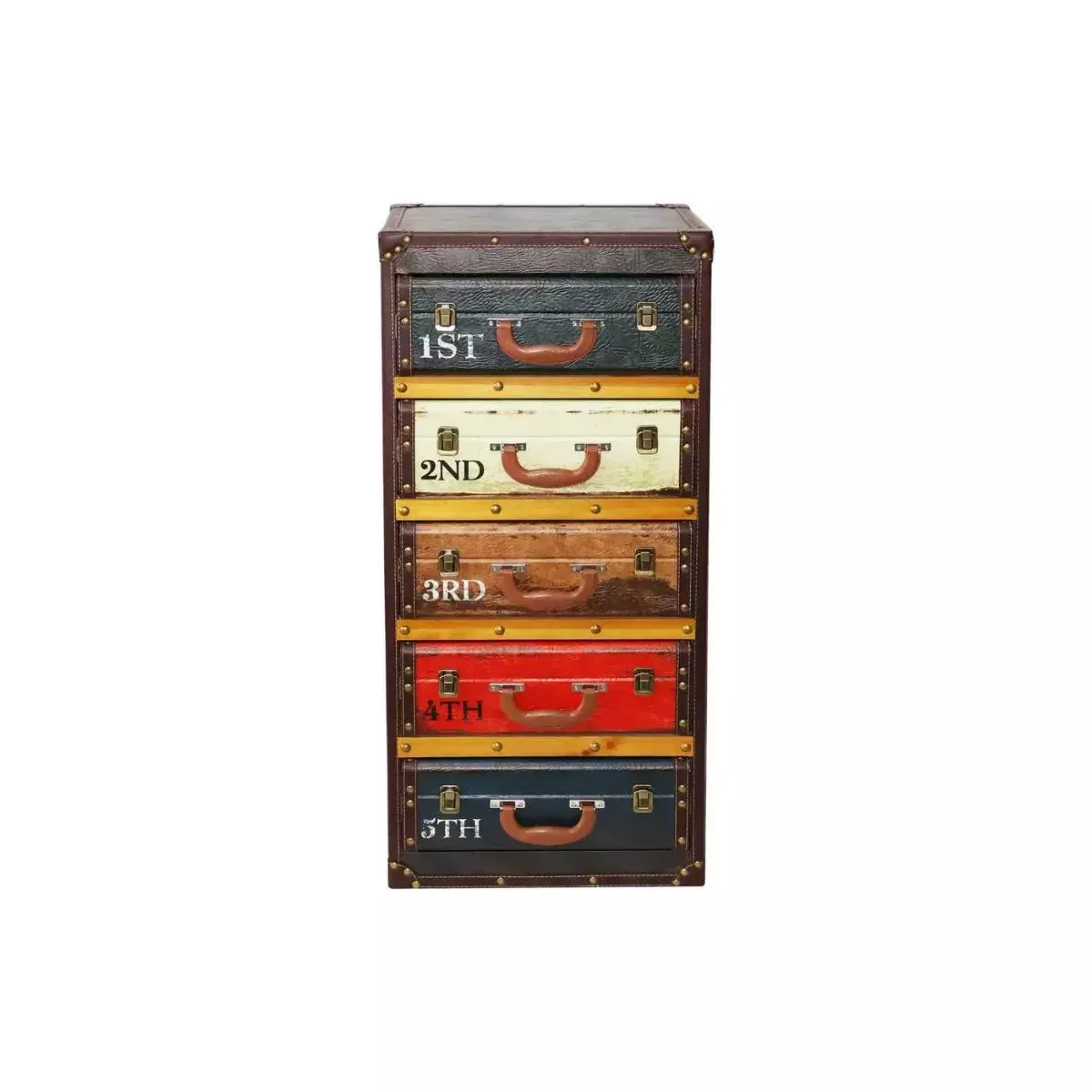 Meuble Valise 5 Tiroirs
