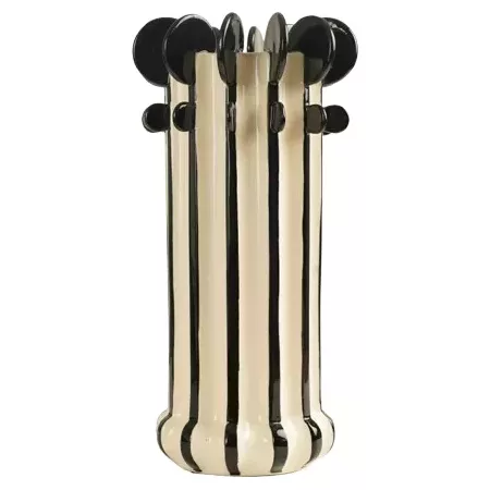 Vase bicolore noir et blanc Renzo h30