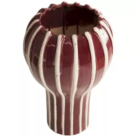 Vase bordeau 22x22x33h cm