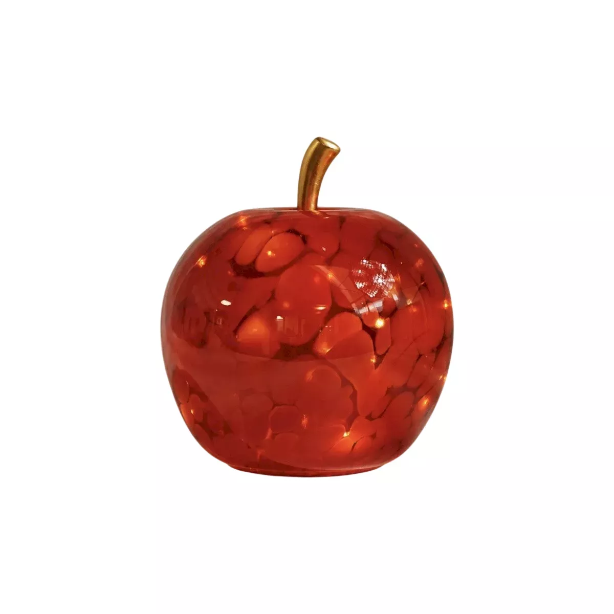 Lampe Led Pomme Blanc et or 22x22