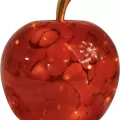 Lampe Led Pomme Blanc et or 22x22