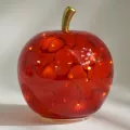 Lampe Led Pomme Blanc et or 22x22