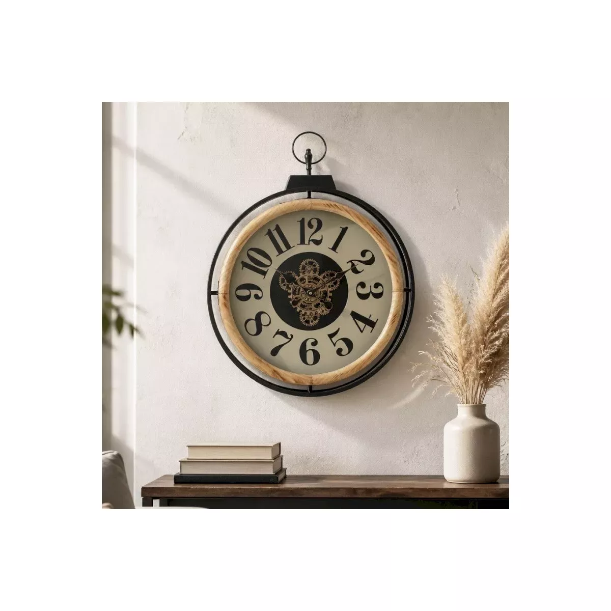 Horloge Industrielle Rond Woodstock