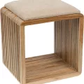 Pouf Calopsite Teck 45cm
