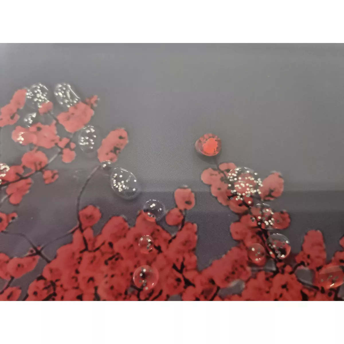Tableau Arbre Rouge liquide gel 116x76