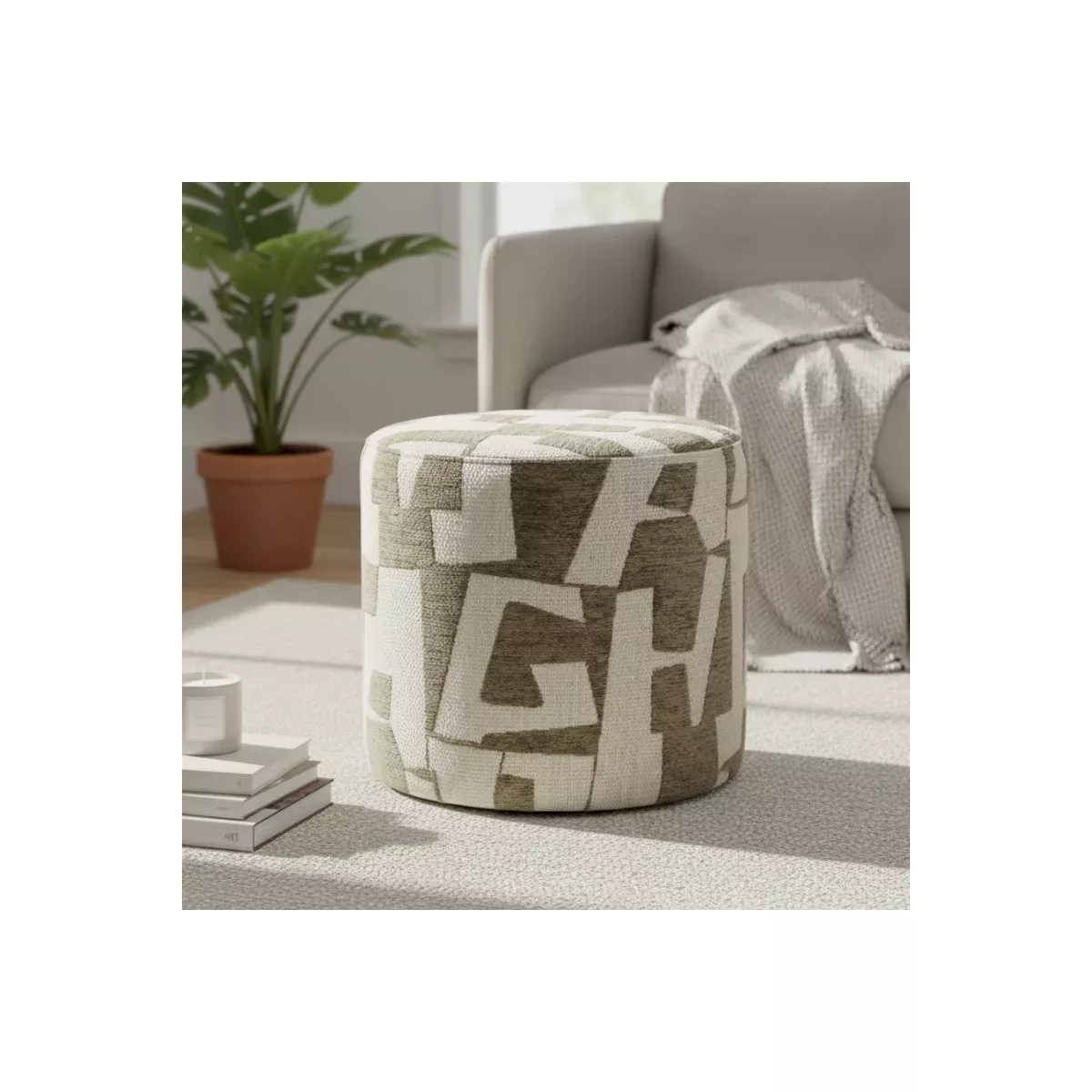 Pouf Donovan 45x45 Kaki
