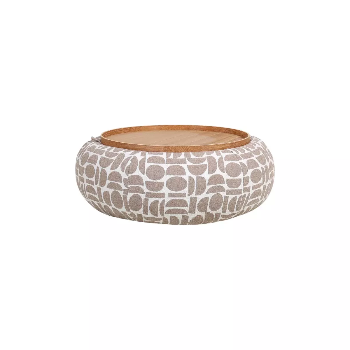Table basse - Pouf Pierce Beige 97x97