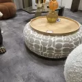 Table basse - Pouf Pierce Beige 97x97