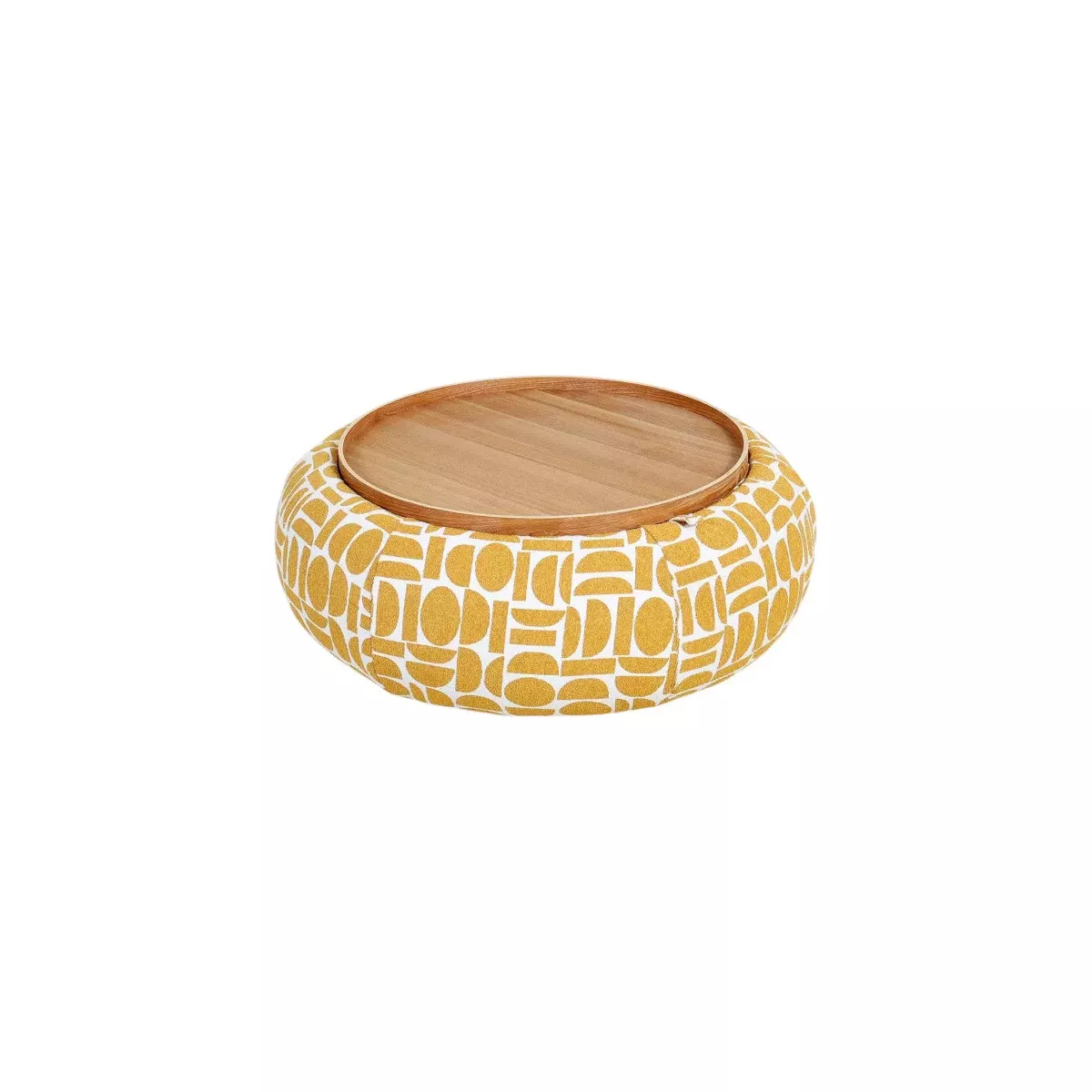 Table basse - Pouf Pierce Moutarde 97x97
