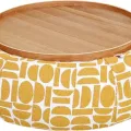 Table basse - Pouf Pierce Moutarde 97x97