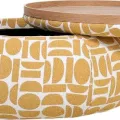 Table basse - Pouf Pierce Moutarde 97x97