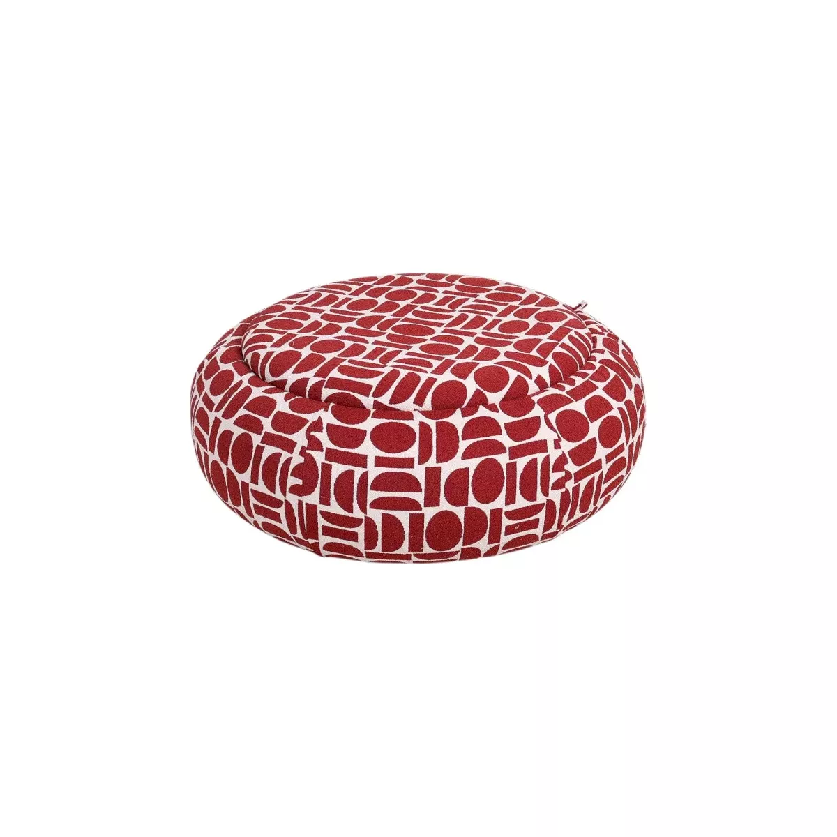Table basse - Pouf Pierce Bordeaux 97x97