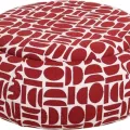 Table basse - Pouf Pierce Bordeaux 97x97