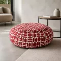 Table basse - Pouf Pierce Bordeaux 97x97
