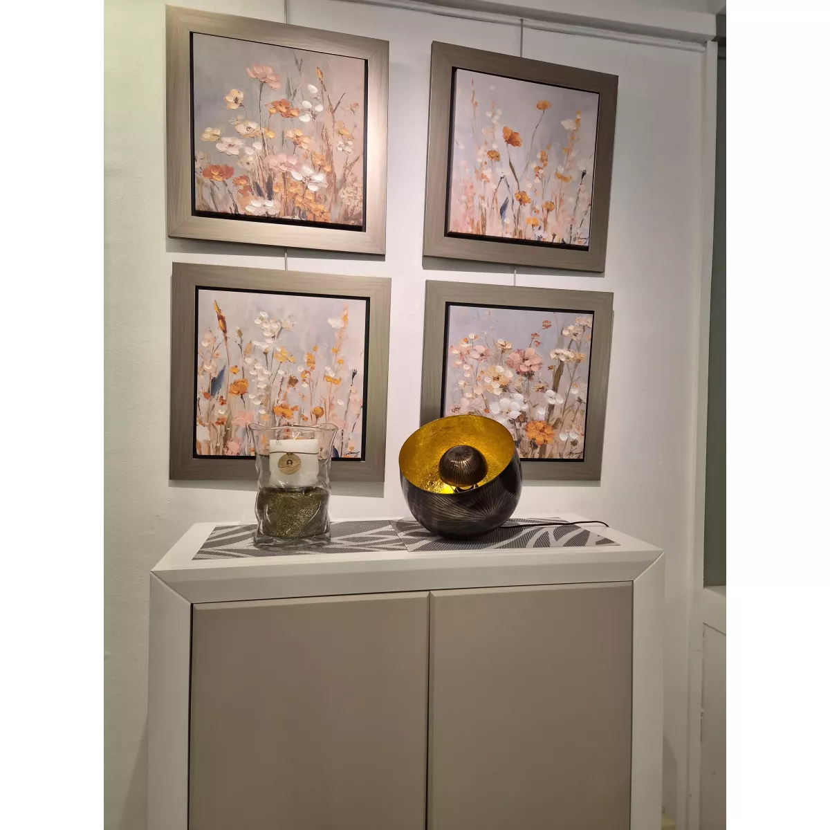 Tableau Fleurs des  Champs 53x53 cm