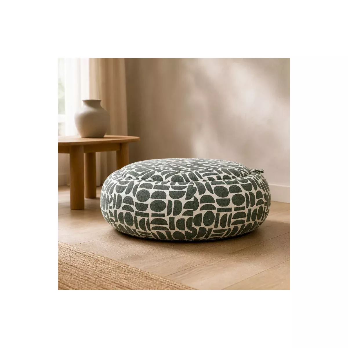 Table basse - Pouf Pierce Sauge 97x97