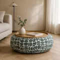 Table basse - Pouf Pierce Sauge 97x97