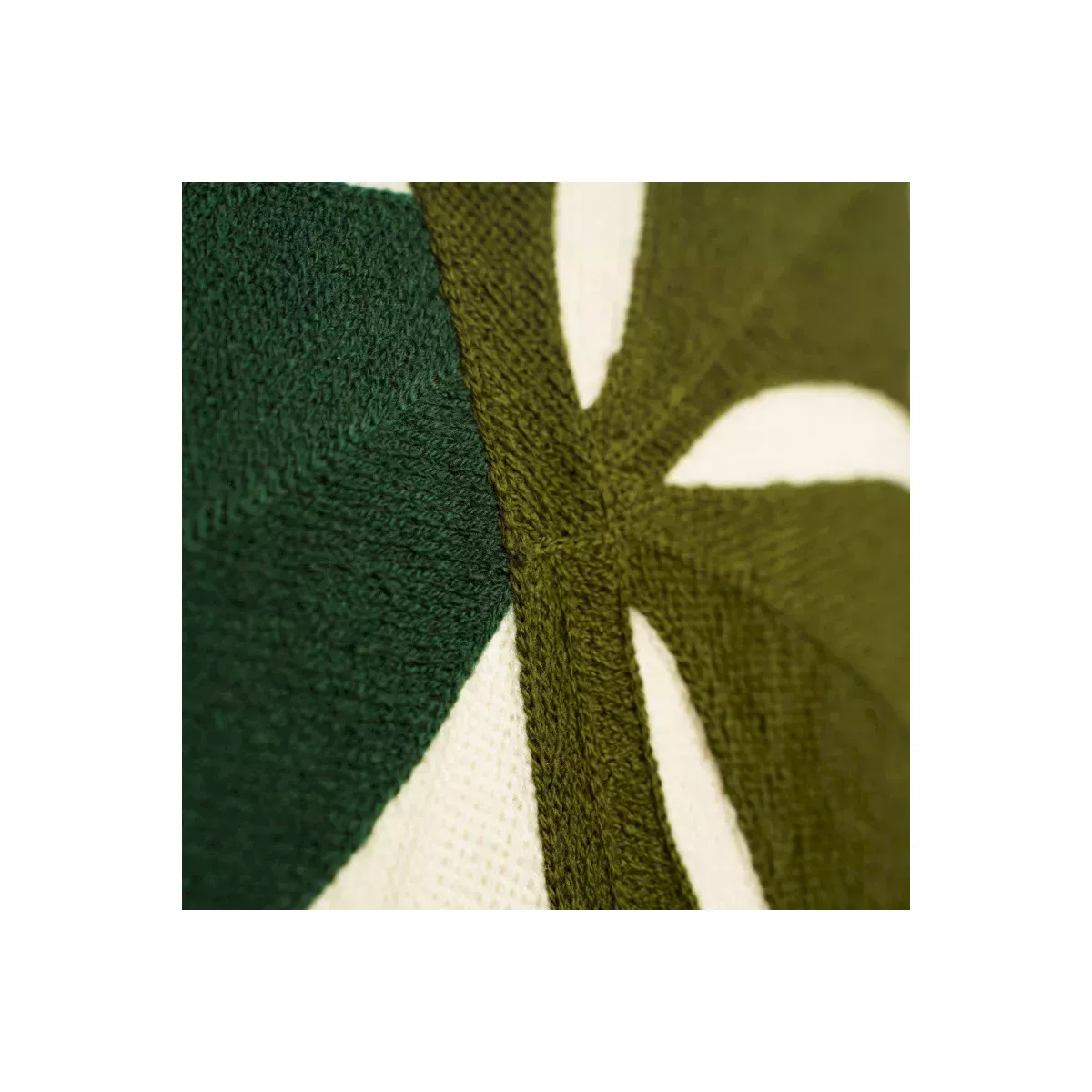 Coussin Abysse Fleurs Vertes 45x45