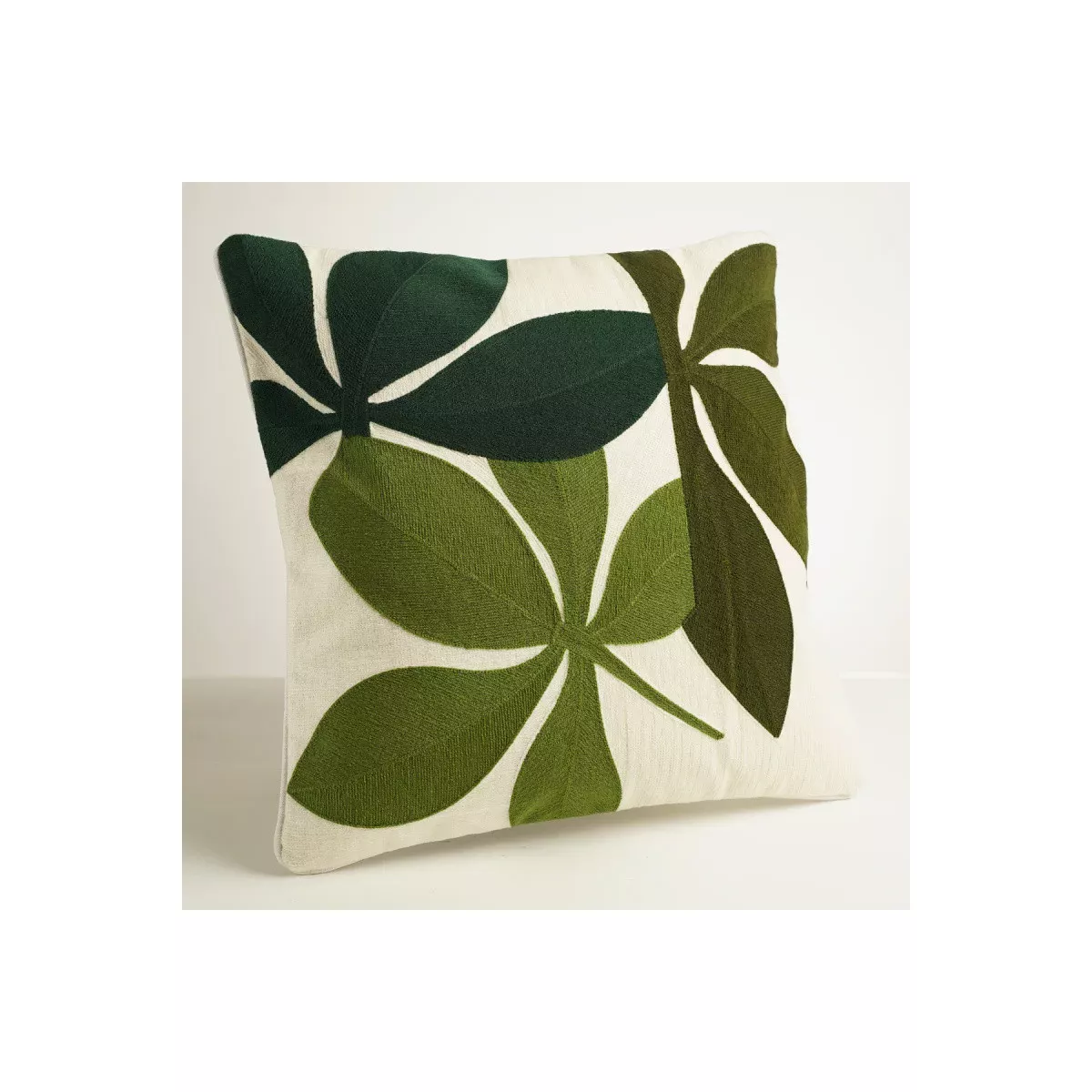 Coussin Abysse Fleurs Vertes 45x45