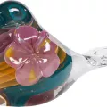Oiseau Rina sulfure en pate de verre 14x9