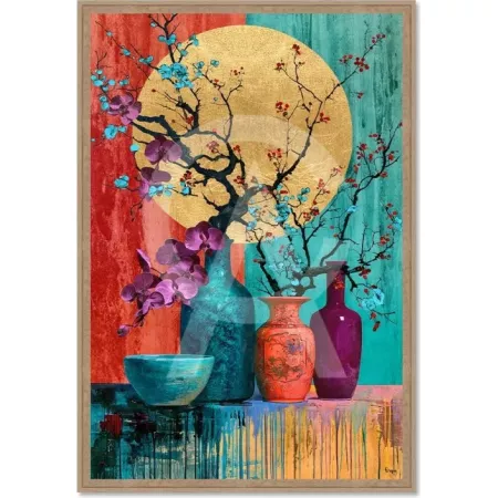 Tableau vases et pots du japon