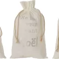 Sac  Carte de Crédit Père Noël Velours Blanc h49cm