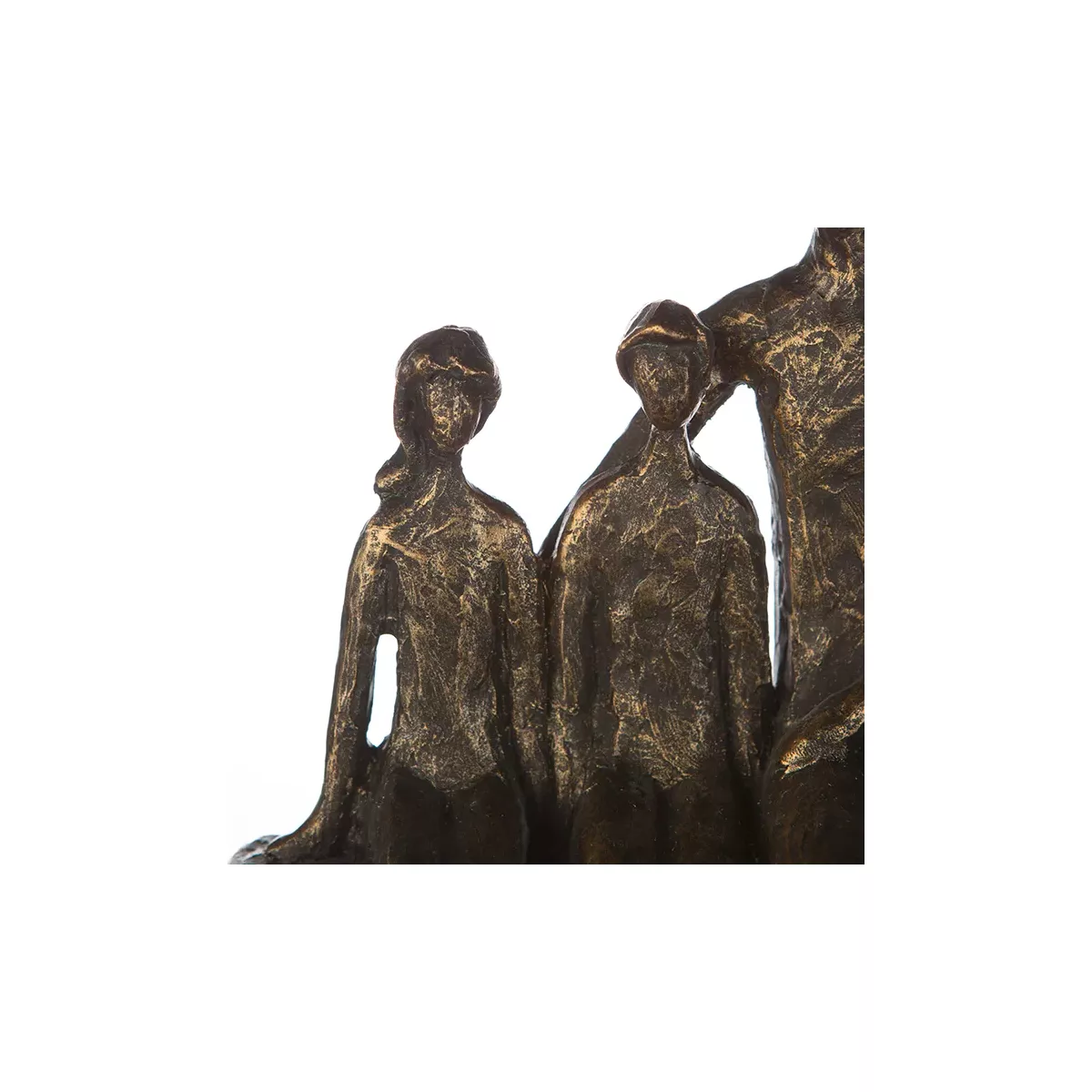 Sculpture Famille sur un banc