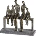 Sculpture Famille sur un banc
