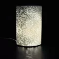 Lampe Porcelaine Fleur H.28