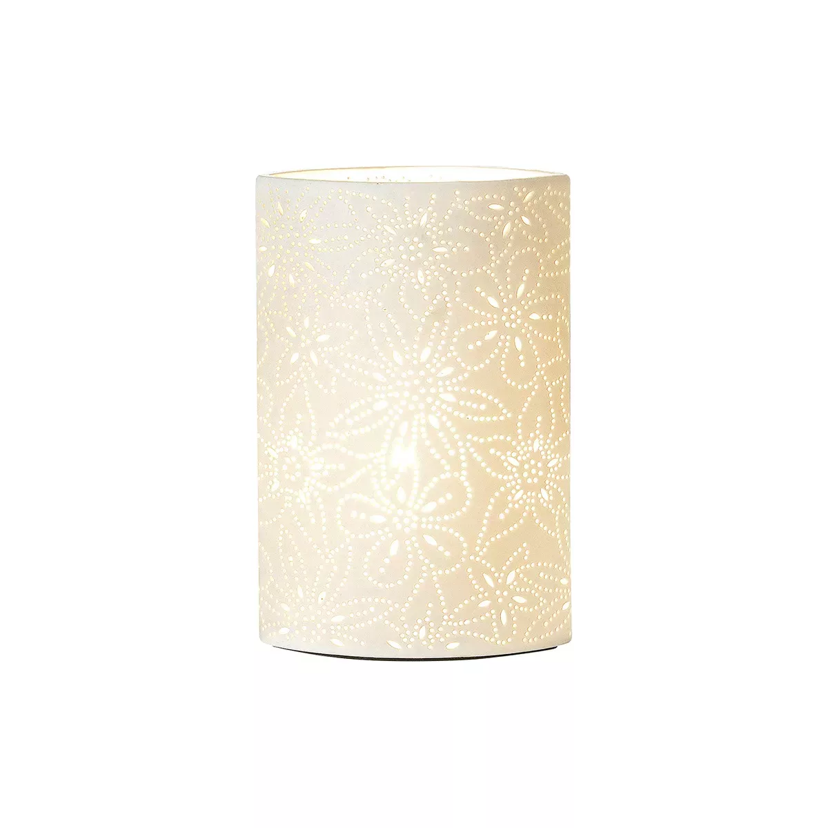 Lampe Porcelaine Fleur H.28