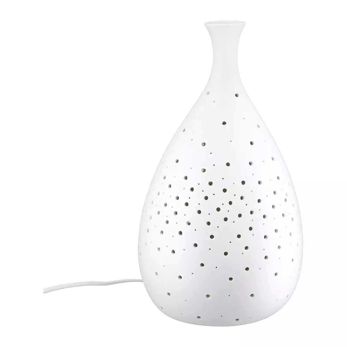 Lampe Porcelaine Bouteille H.33
