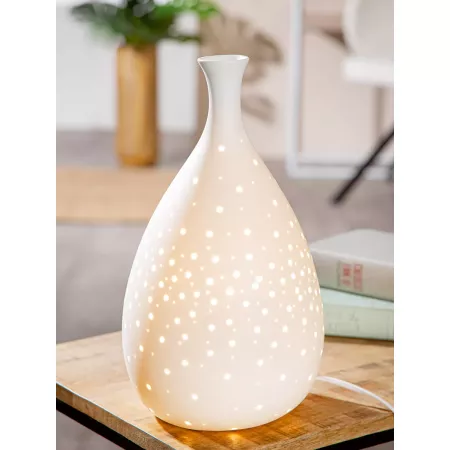 lampe porcelaine bouteille