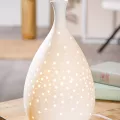 Lampe Porcelaine Bouteille H.33