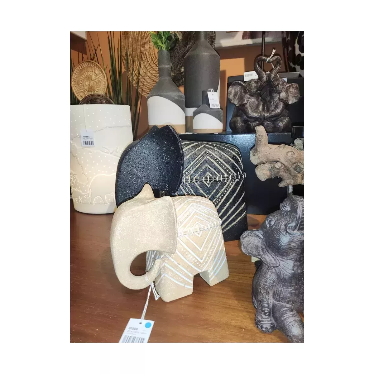 Eléphant Chore Beige 17x10