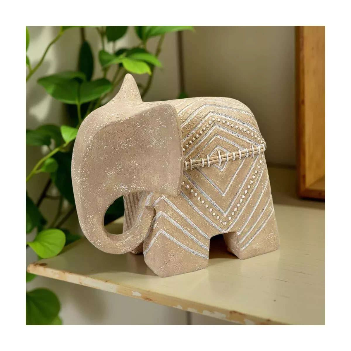 Eléphant Chore Beige 17x10