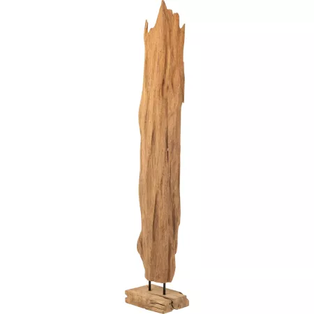 Sculpture haute 183cm abstraite teck naturel