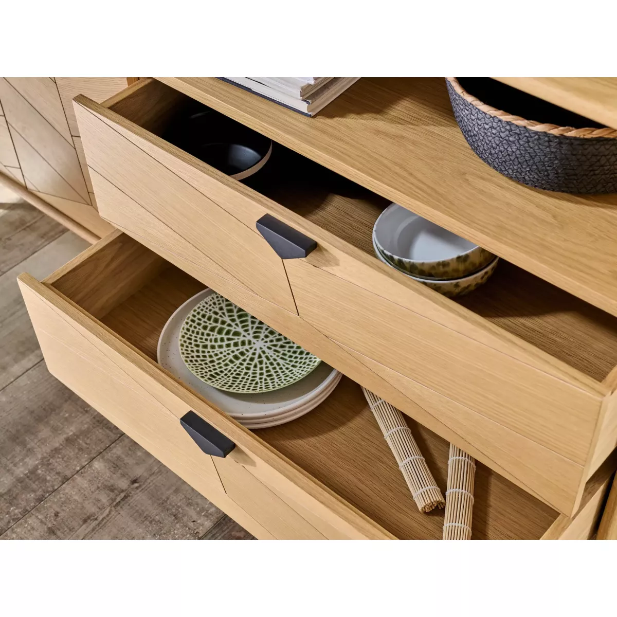 Bahut Tokyo 2 Portes 2 Tiroir 160cm