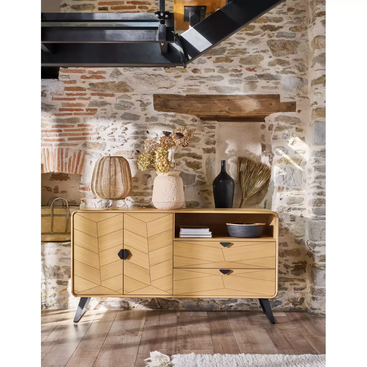 Bahut Tokyo 2 Portes 2 Tiroir 160cm