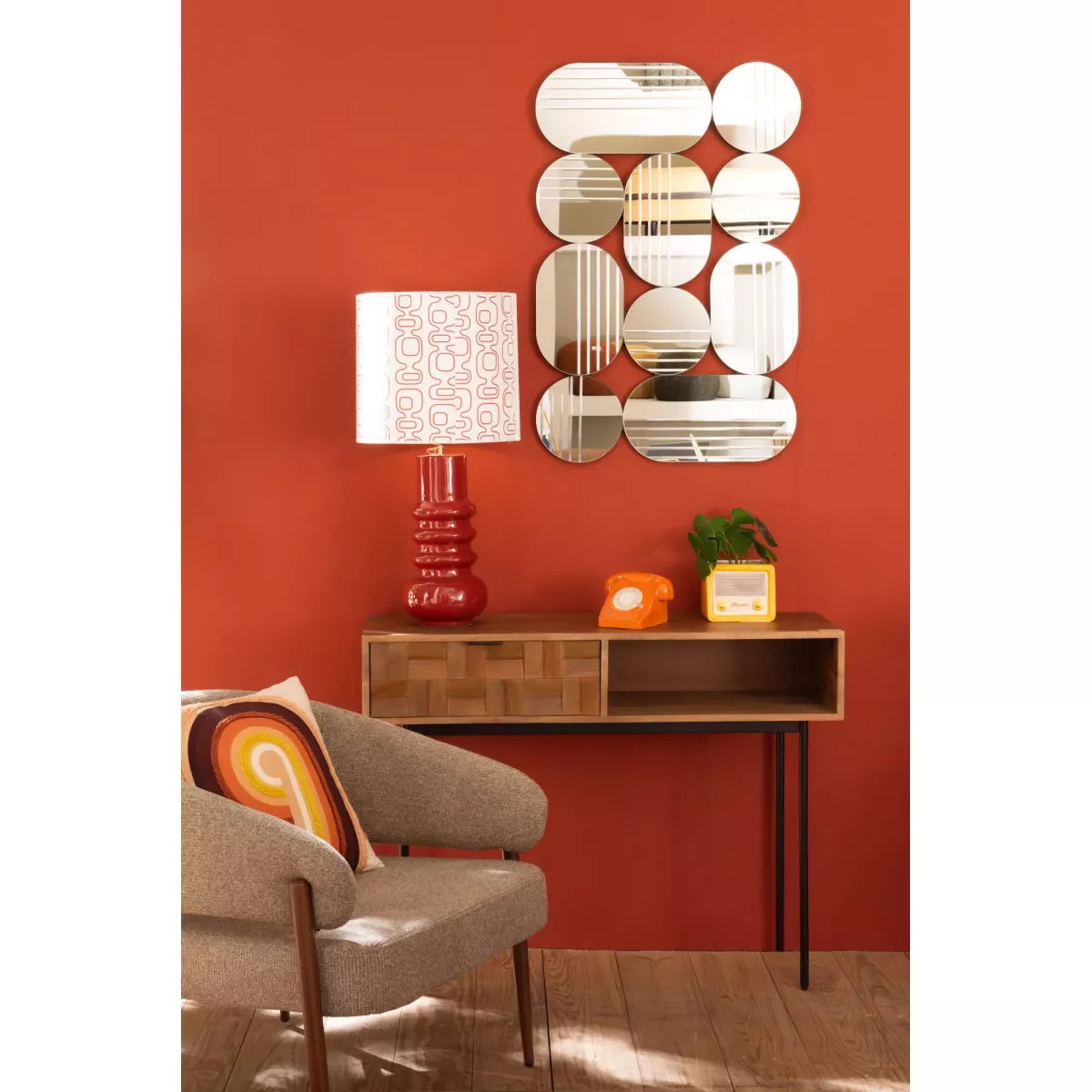 Lampe Twiggy Rouge H.55 CM