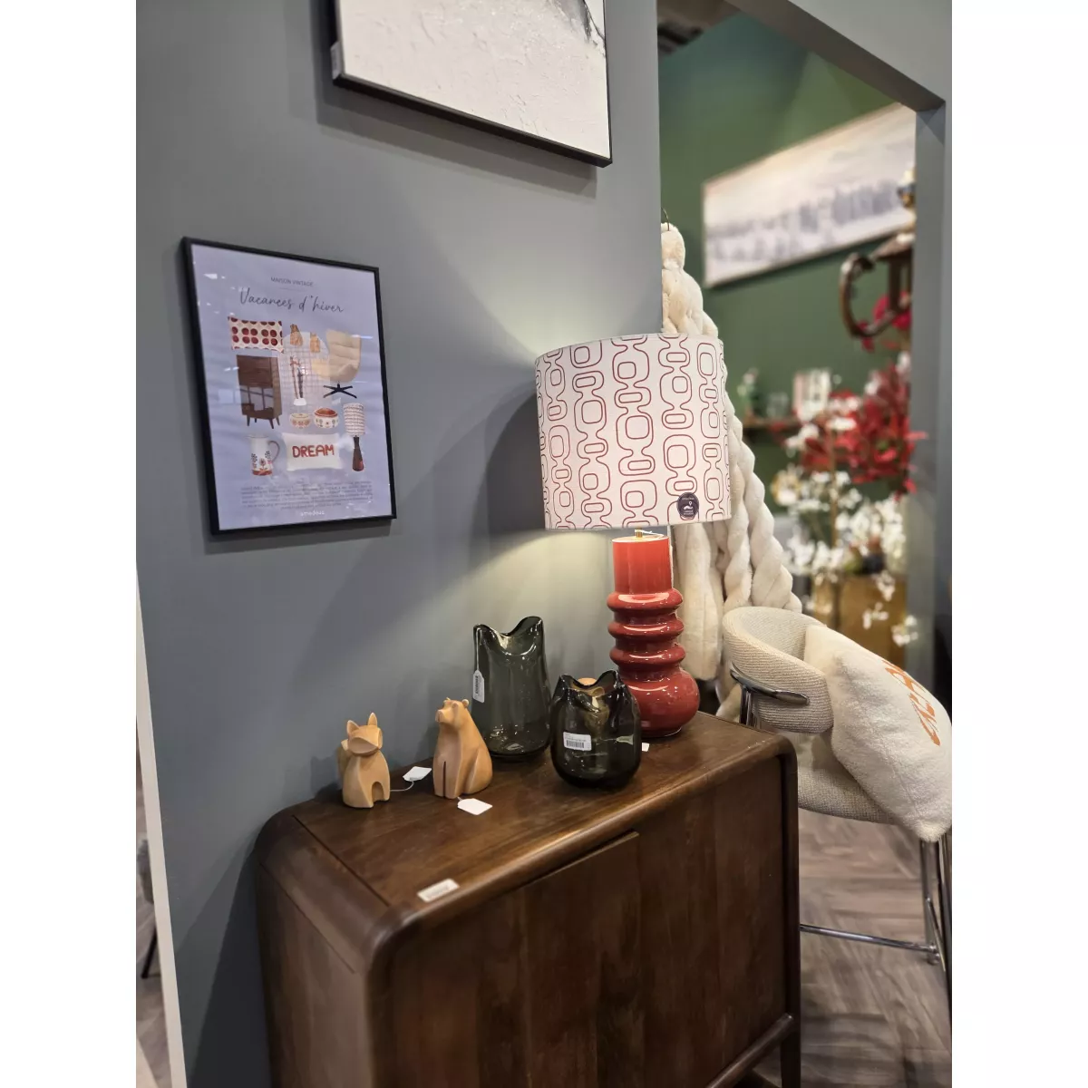 Lampe Twiggy Rouge H.55 CM