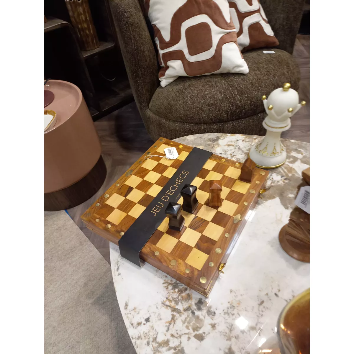 Coffret Echiqiuer Bois 35x35