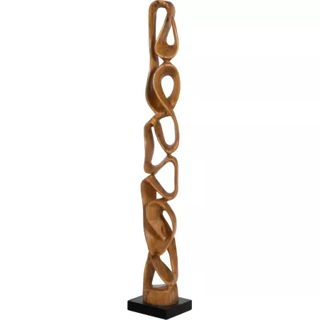 sculpture totem bois exotique h150 cm